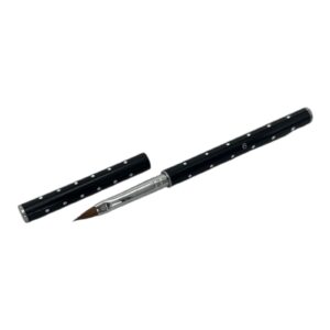 Rotmarder Katzenzungenpinsel flach Gr. 6 in der Design Hülle mit