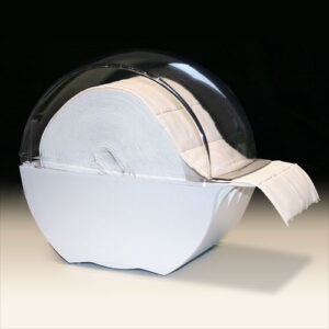 Box für Zellstoffpads Unterteil Acryl klar, Oberteil Acryl klar