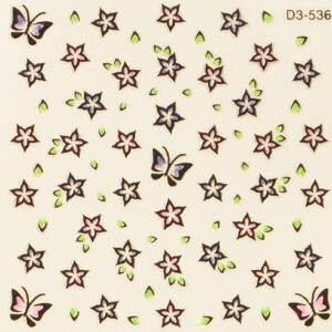 3D Sticker - lila Sterne