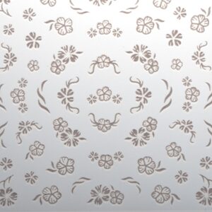 3D Sticker - weiß Blume und Ornamente