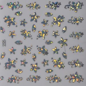 Nail Sticker - Holographic Starflowers