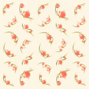 One Stroke Sticker - Rosenranke in rot