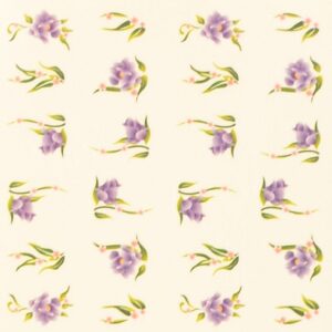 One Stroke Sticker - Blüten blau/grün