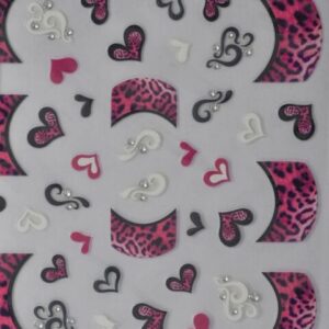 Nail Sticker French leo-pink