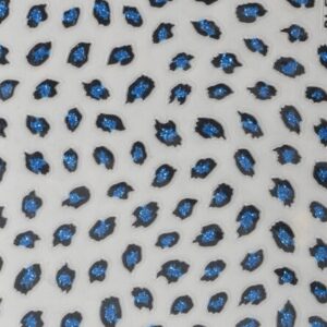 Nailsticker Leo schwarz mit blau-Glitzer