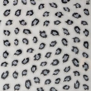 Nailsticker Leo schwarz mit silber-Glitzer