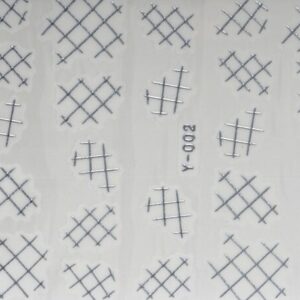 Nailsticker sehr feine silberne Gitter