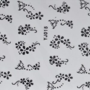 Nailsticker feine Blüten-Ranken schwarz