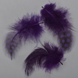 Federn für Nailartmotive 3-Stück/Tüte - schwarz/lila