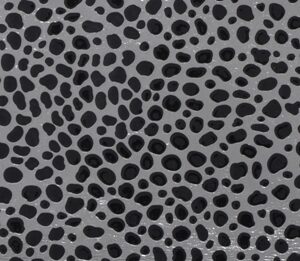 Metall-Sticker Tupfen-Muster silber/schwarz