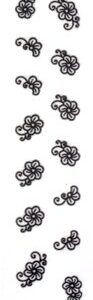 Nailsticker feine Blüten schwarz