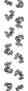 Nailsticker schwarz Ranken-Muster fein