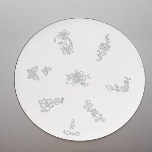 Konad Stamping Schablone m36 Ranken und Schmetterlinge